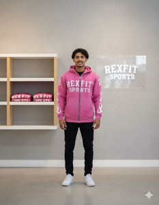 เสื้อฮู้ดดี้คุณภาพสูง ขายดี ผ้าเฟรนช์เทอร์รี่หนานุ่ม ปักโลโก้แบบดิสเทรส ผ้าฝ้ายฟลีซ 100% สีซีดแบบซันเฟด ซิปหน้า - Product Image 2