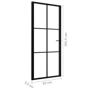 36.6 nera "x 79.3" ESG vetro e alluminio porta scorrevole interna - Product Image 6