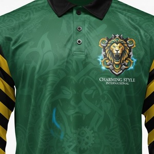 เสื้อตกปลาแขนยาวแบบแห้งเร็วพิมพ์ลายแบบซับลิเมชั่นออกแบบเองพร้อมกระดุม - Product Image 3
