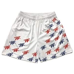 High Quality Graphic Design Gym Workout 5 Inch Inseam Wholesale Polyester Custom Plus Size Basketball Mesh Shorts for Men - Product Image 1