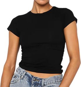 Camiseta Corta para Mujer de Estilo Lujoso y Refinado con Elementos de Moda Sostenible para Vacaciones - Product Image 3