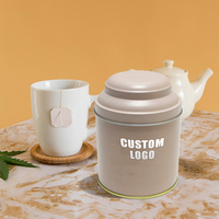 Nouvelle conception de boîte à thé ronde en fer blanc de qualité alimentaire, boîte métallique personnalisée avec logo imprimé, étanche, pour rangement et cadeaux, vente en gros d'usine OEM