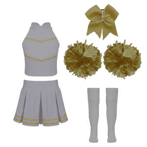 ชุดยูนิฟอร์มทีมเชียร์ดั๊นซ์ Low Moq แบบกำหนดสีเอง เสื้อแขนกุดและกระโปรง ชุดกีฬา - Product Image 1