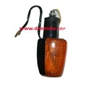 Luz indicadora delantera Hero para CD Deluxe - Carcasa negra de plástico ABS con lente de policarbonato, lente ámbar, intermitente para motocicleta - Product Image 5