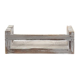 Chic Distressed White Wash <b>Pine</b> Wood Wall <b>Shelf</b> - Wholesale Pricing - Product Image 4