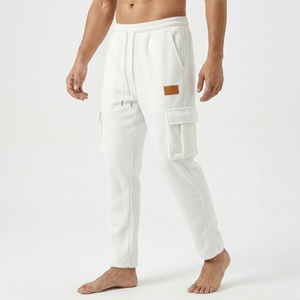 Custom Luxury Blank Men Cargo Sweatpants Comfort <b>Drawstring</b> Elastic Waist Casual Joggers Fleece Thick Cargo Pants <b>Trouser</b> - Product Image 5