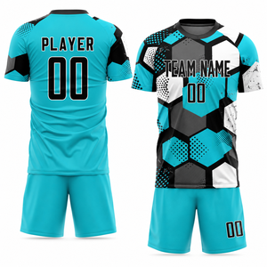 Conjunto de Uniforme de Fútbol Sublimado Personalizado, Camiseta y Pantalones Cortos de Fútbol de Secado Rápido, Fabricante de Ropa Deportiva OEM - Product Image 1