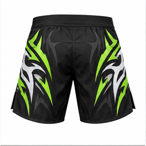Pantalones Cortos de Lucha MMA Lime Velocity Personalizados, Poliéster/Algodón, Secado Rápido, Transpirables, Unisex, OEM, ODM, Sublimados, para Entrenamiento - Product Image 3