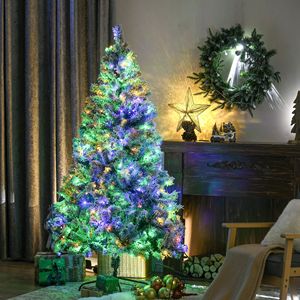 Albero di Natale Pre-Illuminato da 180 cm con Effetto Neve, Luci LED, Rami Ghiacciati e Base in Acciaio per Decorazioni Festive - Product Image 2