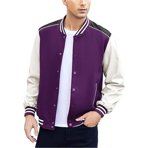 Oversize Baseball Jackets Embroidery in 100% Wool Stylish Casual Wear Letterman Jackets for <b>Men</b> Made in Pakistan - Product Image 4