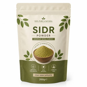 Poudre de feuilles de Sidr 100% naturelle, best-seller, 200g, qualité supérieure, pure, qualité cosmétique, fournisseur en gros d'Inde - Product Image 1
