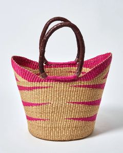 Custom Handcrafted Seagrass Handbags Premium Leather Handle Woven <b>Straw</b> <b>Tote</b> <b>Bag</b> Women Luxury Summer Beach <b>Bag</b> OEM ODM - Product Image 1