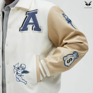 High School Baseball Bomber <b>Jacket</b>, Customized Made Latest Design Best Soft Material Unique Design Men Outer Wear Varsity <b>Jacket</b> - Product Image 4