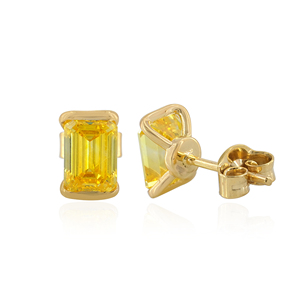 Boucles d'oreilles en or massif 14 carats avec diamants de laboratoire de 2,50 carats, taille hexagonale, certifiées IGI, bijoux de luxe - Product Image 3