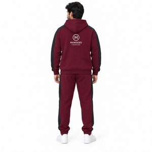 Conjunto Deportivo Ligero con Capucha para Hombre, Color Granate, Manga Larga, 100% Algodón, Estilo Casual, Marca MANGOES FASHION - Product Image 2