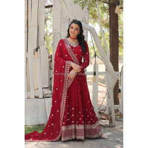 2024 COLECCIÓN DE 2017 Trajes tradicionales musulmanes Anarkali para bodas, festivales y veladas que te convierten en el epítome - Product Image 3