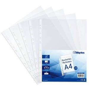 Exclusive Sale on Standard Quality High Capacity A4 Clear Smooth Punched Pockets 70 Microns from Leading Manufacturer - Product Image 1