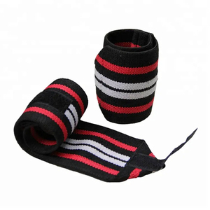 Bandes de poignet de musculation personnalisées avec logo imprimé, respirantes, légères, couleur unie, en stock pour la gym et le fitness, prix abordable, OEM - Product Image 1