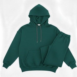 Conjunto Deportivo Informal de Dos Piezas Personalizado de Alta Calidad, Sudadera con Capucha Unisex y Pantalones Deportivos, 100% Algodón, Cómodo para Toda Temporada - Product Image 3