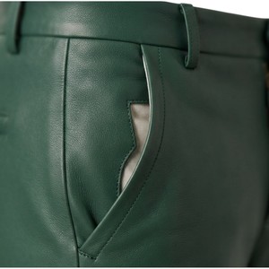 Shorts en cuir pour homme, style streetwear, confortables et respirants, avec ceinture élastique à la taille moyenne - Product Image 5