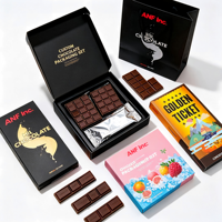 Emballage de luxe personnalisé 2026 pour chocolats carrés rigides biodégradables et écologiques, avec fermeture magnétique, pour bonbons et friandises