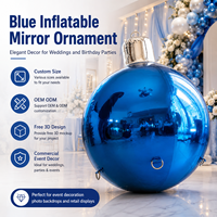 Ballon gonflable géant, grand ballon sphérique en PVC réfléchissant brillant, imperméable, facile à installer, pour extérieur, Noël, fêtes, mariages