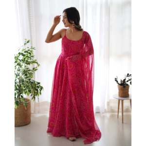 CONJUNTO TRAJE CHIFFON BANDHEJ ANARKALI Mujer - Product Image 1