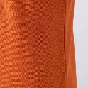Men's <b>Orange</b> Short Sleeve <b>Polo</b> <b>Shirt</b> Solid Color Knitted Cotton Casual Breathable Regular Fit Button Design - Product Image 5