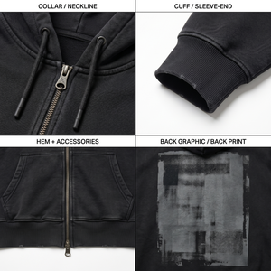 Heavyweight 380gsm Boxy Sweatshirt Eco-Friendly French Terry Oversized Zip Hoodie for Men Customizable Streetwear High-quality - Product Image 4