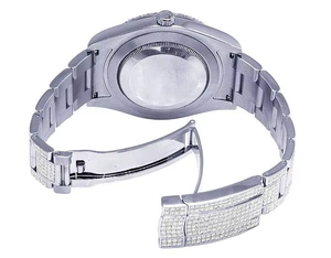 La mejor oferta VVS Moissanite Diamond Roman Dial Acero inoxidable Automático Iced Out Hip Hop Reloj Lujo Hombres Moda Al precio más bajo - Product Image 5