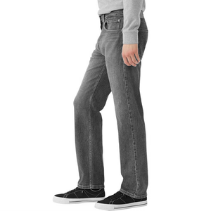 Jeans de Mezclilla para Hombre, Corte Recto, Lavado a la Piedra, Cintura Media, Corte Regular, Algodón, Casual, para Otoño - Product Image 3