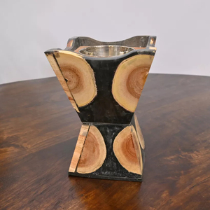 Quemador de Incienso Mabkhara de Resina Epoxi y Madera de Lujo con Cúpula de Vidrio, Porta Bakhoor y Oud, Aromático, Ecológico y Duradero para Decoración del Hogar - Product Image 6