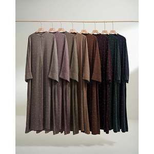 Robe Abaya Maxi Modeste Safina - Coupe Ample, Imprimé Numérique Uni, Burqa Musulmane pour l'Aïd - Product Image 2