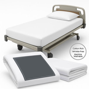 Hospital Bedsheets Premium Polycotton Fabric Breathable Durable Medical Bed Linen Washable Nursing Home Healthcare Bedding - Product Image 2