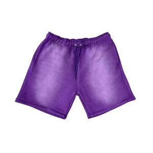 Pantalones Cortos Personalizados Estilo Vintage con Lavado Ácido y Efecto Desgastado para Hombre y Mujer, Casuales, 100% Algodón, Cintura Elástica con Cordón Ajustable - Product Image 5