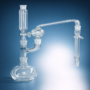Aparato de Destilación de Laboratorio para Experimentos Químicos, Ensamblaje de Vidrio Borosilicato, OEM, Capacidad de 500 ml - Product Image 1