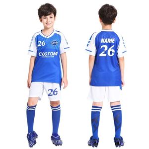 High Quality Quick Dry Summer Boys Soccer Jersey and Shorts Tracksuits Uniform Set With Custom logo Kids Soccer Wear - Product Image 2