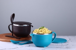 Bol à soupe et nouilles en acier inoxydable, style moderne, durable, isolé, compatible lave-vaisselle, écologique, récipient de service pour la cuisine - Product Image 6