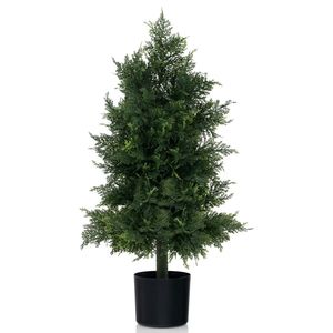 Albero di Cedro Artificiale in Vaso di Plastica per Veranda, Ufficio, Natale, Capodanno, Laurea - Product Image 4
