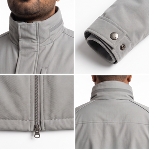 Custom Men's <b>Waterproof</b> Breathable Softshell Jacket Windproof Outdoor Workwear Utility Coat OEM Wholesale Blank Jacket Supplier - Product Image 4
