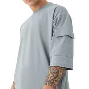 Ensemble short et t-shirt respirant à manches courtes, nouveau design pour homme, logo personnalisable, 100% coton, style streetwear été. - Product Image 5