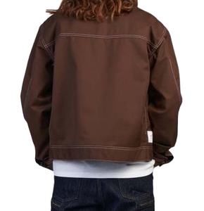 Veste de travail décontractée respirante à col rabattu, personnalisable, en toile de coton épaisse, pour hommes et femmes - Product Image 6