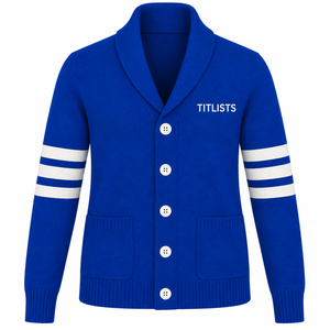 Pulls à col en V de haute qualité très demandés pour les sororités, les fraternités, les écoles, les collèges, les universités, avec logos, cardigans tricotés - Product Image 1