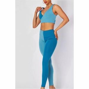Ensemble de yoga professionnel pour femmes, nouveau design, 2 pièces, respirant, en spandex/nylon, vente en gros, nouvelle arrivée - Product Image 3