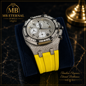 Reloj Cronógrafo MB ETERNAL con Cristal de Zafiro, Caja Redonda de 41 mm, Números Romanos Analógicos, Correa de Acero Inoxidable, Reloj de Cuarzo de Lujo para Hombre - Product Image 2