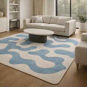 Alfombra de Lana Hecha a Mano, Alfombra de Lana de Diseño Personalizado de Lujo, Alfombra de Lana Hecha a Mano al por Mayor para Sala de Estar, Textiles Indios H/L - Product Image 1