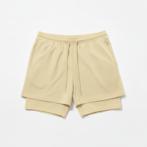 Shorts d'été pour hommes, style motard, vente en gros, personnalisables avec logo, séchage rapide, shorts de sport en polyester, shorts de gym 2-en-1 en maille pour hommes - Product Image 5