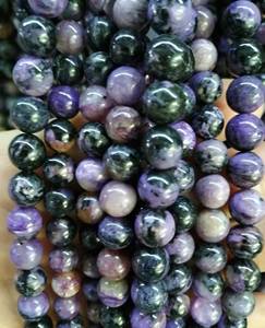 Perles de charoïte naturelle violettes lisses, fil complet de 15 pouces, certifiées IGI, pour la fabrication de bijoux DIY (bracelets, colliers) - Product Image 5