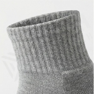 Ankle <b>Socks</b> Solid Gray Cotton Breathable Daily Wear Casual Style for Adults Spring Season - Product Image 4