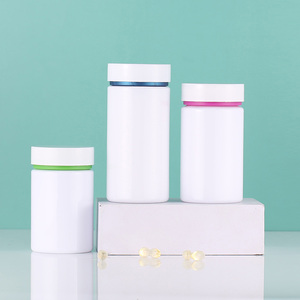 Nueva Botella Plana de PET de Alta Gama para Suplementos, Cápsulas, Aceite de Pescado, Dulces, Tabletas de <span class=keywords><strong>Maka</strong></span> - Product Image 1